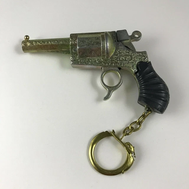TOY CAP GUN Pistol Revolver Keychain Italy Mini Miniature Vintage 1960s