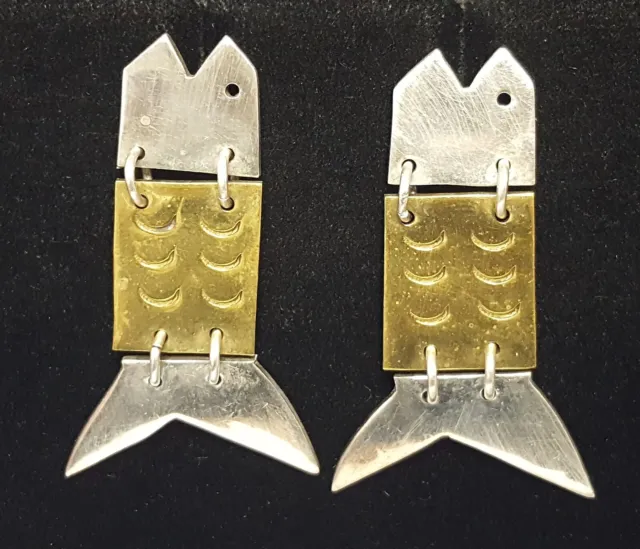 Brass Fish Earrings 