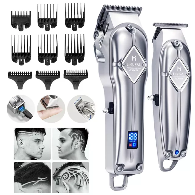 Limural Hair Clippers Trimmer Mens Cordless Shaver Cutting Machine Beard Barber