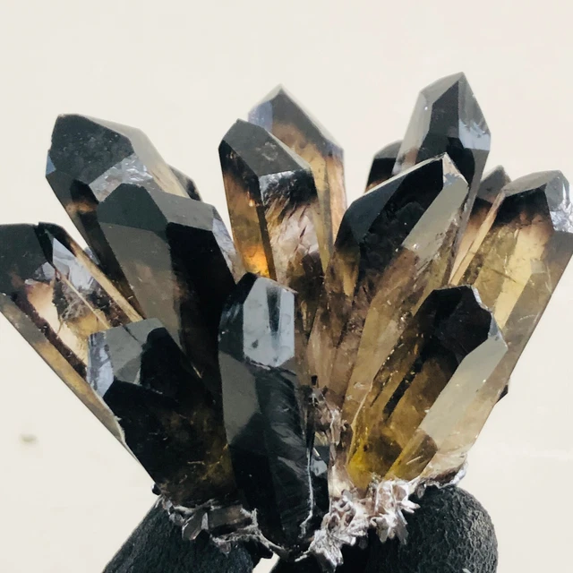 314g  New Find Black Phantom Quartz Crystal Cluster Mineral Specimen Healing 2