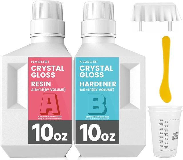 EPOXY RESIN AND Hardener Kit Crystal Clear No Bubble Casting For Art