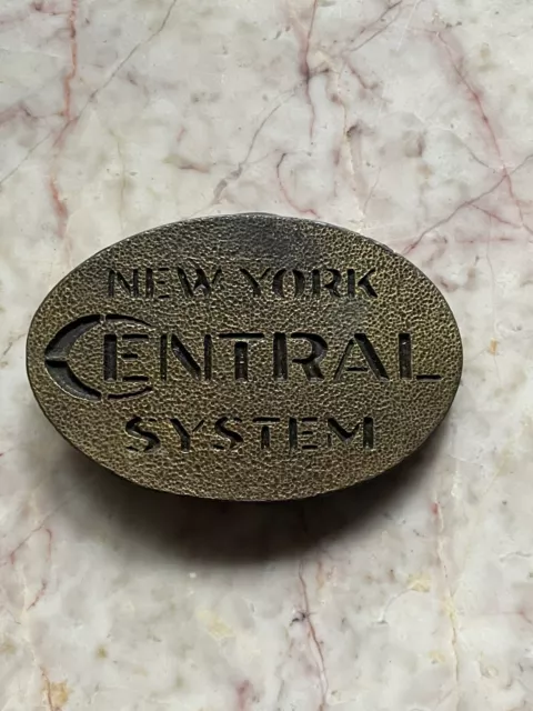 Vintage Belt Buckle Jimm Watson 1976 New York Central System Made in USA Brass