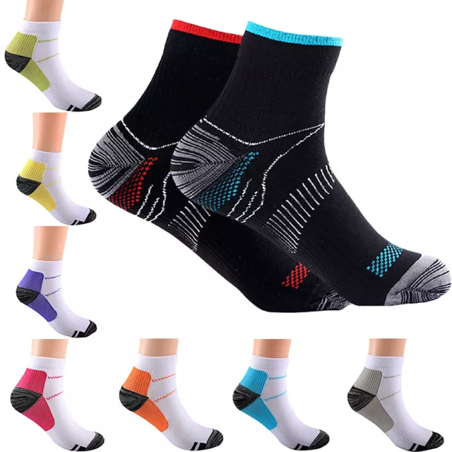 Unisex Plantar Fasciitis Socks Compression Foot Arch Support Sports Ankle Socks