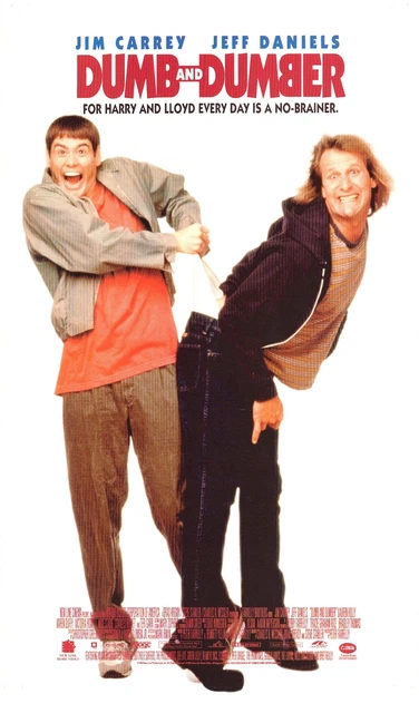 1994 Dumb and Dumber Jim Carrey Jeff Daniel Movie Poster 20 x 12