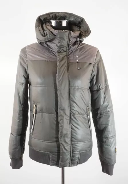 G-Star Ladies Blouson Jacket Whistler Hooded Bomber Women's S GREY Olive Hood