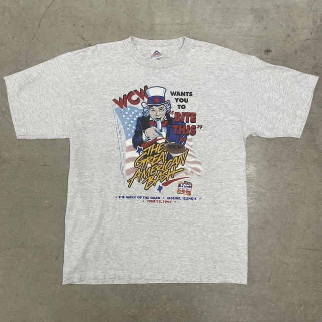 Vintage 1997 WCW Pay Per View Promo T Shirt XL The Great American Bash