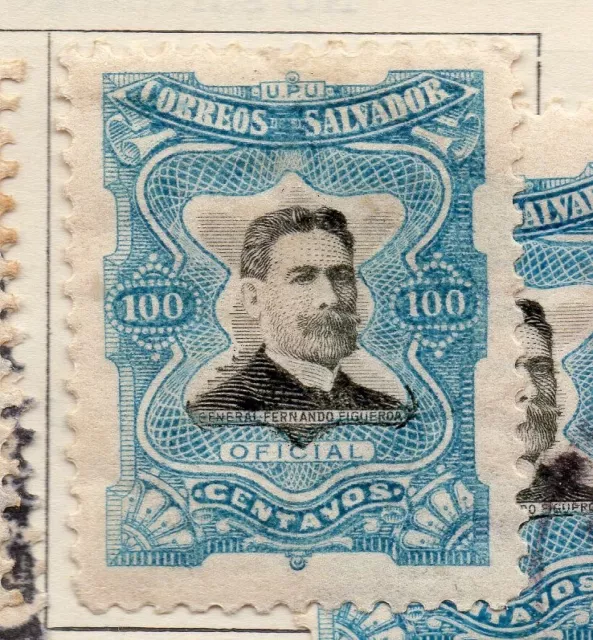 Salvador 1910 Early Issue Fine Mint Hinged 100c. 298271