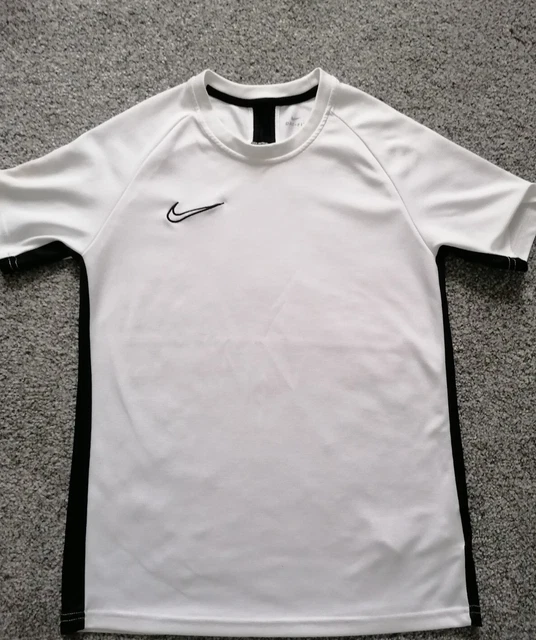 T-shirt Nike Dri Fit ragazzo maniche corte bianca e nera taglia large