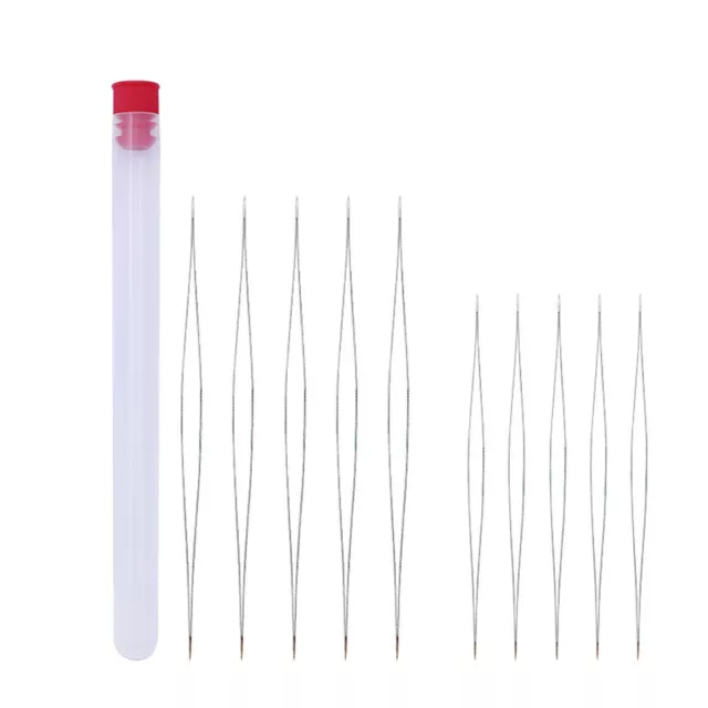 10PCS Big Eye Beading Needles Easy Threading Tool for Bracelet Jewelry Making UK