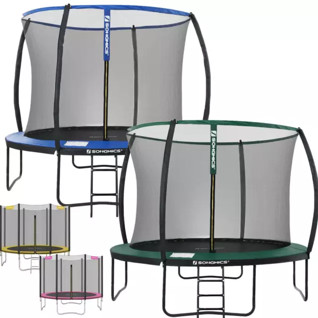 Trampolin Sports Gartentrampolin Rundes mit Sicherheitsnetz Leiter Ø 183 - 366cm