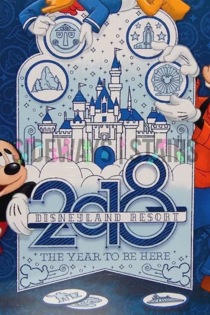 DISNEYLAND 2017-2018 CALENDAR disney halloween pre-galaxys edge 10"x20" DCA NEW 2