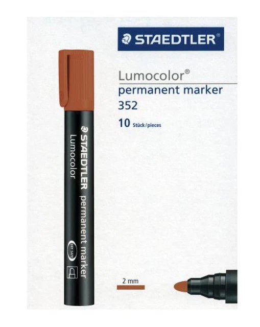 (TG. Confezione da 10) STAEDTLER Lumocolor permanent marker, pennarello indelebi