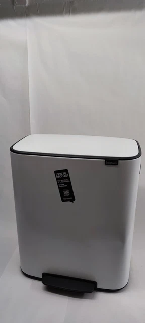 Treteimer Bo mit 2 Inneneimern 2 x 30L Weiß Brabantia 211447