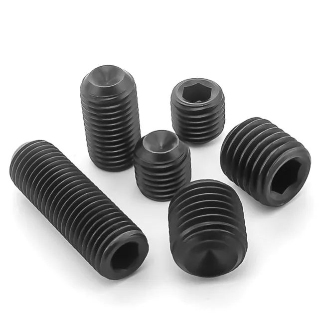 M5 Cup Point Grub Screws Set Screw Hexagon Socket DIN 916 12.9 Steel Heavy Duty