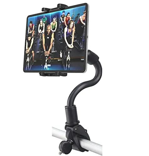 Holder Spin Bike Mount for 4-13" iPad Phone, 360° Gooseneck Stand