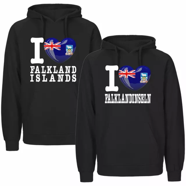 Hoodie LOVE FALKLAND INSELN Kinder WM Pulli Pullover Liebe Herz Land FanShirts4u