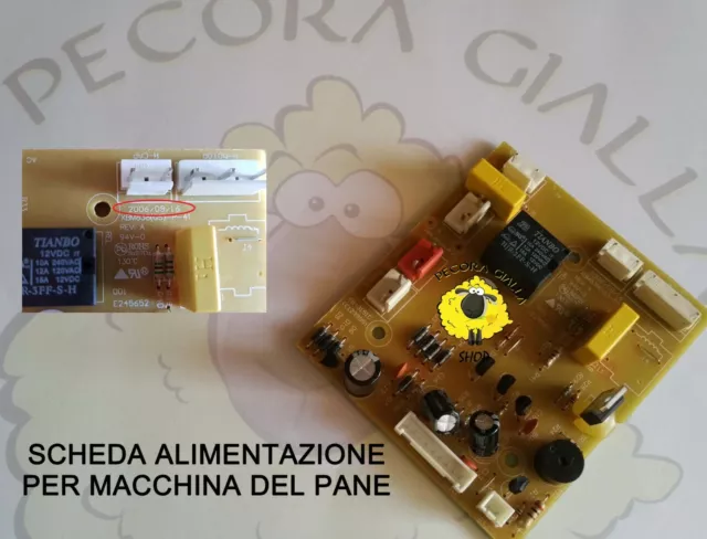 SCHEDA ALIMENTAZIONE Macchina Pane ALICE DPE - OLIMPIC