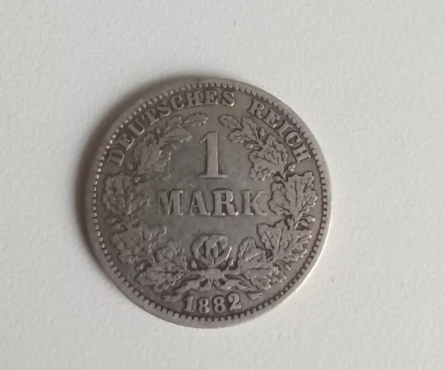 Kaiserreich 1 Mark 1882 G Silbermünze selten in sehr Schön geringe Auflage!