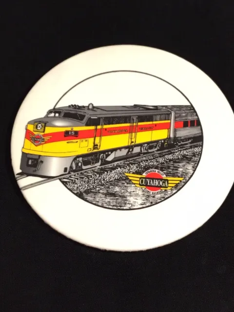 Cuyahoga Valley Scenic Railroad Pin Back Button 3” Engine 15 Silver Yellow & Red