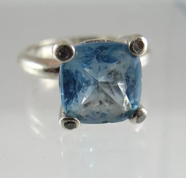 Ring-Silber 925er m. hell blauen Stein 4,72 (rg1879)