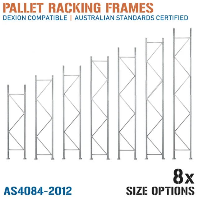 Pallet Racking Frames - Zinc Plated Dexion Compatible Warehouse Shelving Upright