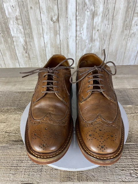 ALLEN EDMONDS SHANNON Drive Oxford Wingtip Tan Leather Dress  display picture 2