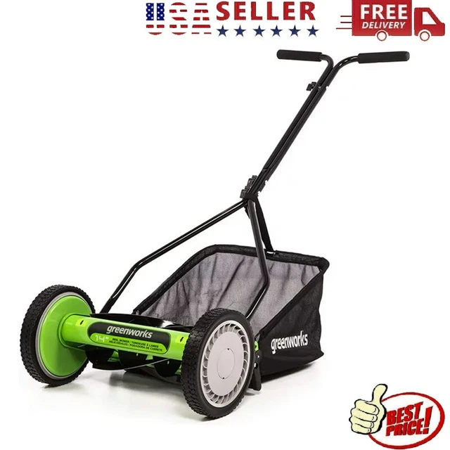 REEL PUSH LAWN Mower Cutting Weed Grass Blade Sweeper Efficient Yard
