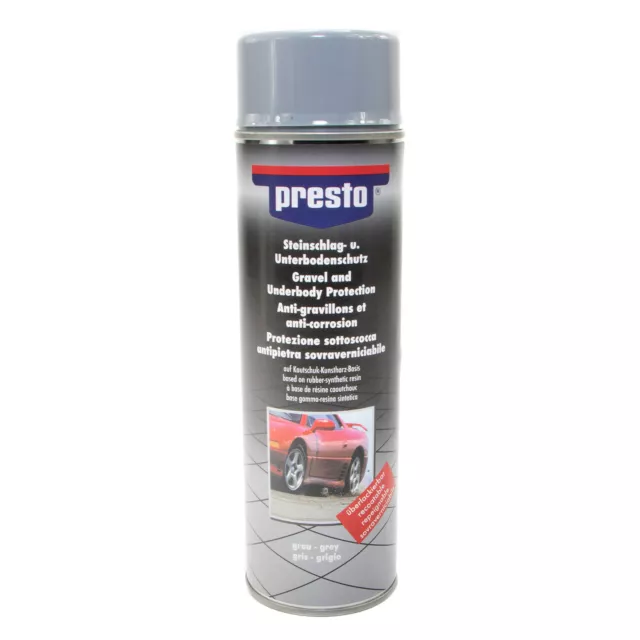 Impact de Pierres & Protection Soubassement Spray Gris Clair Presto 500 ML Avec 3