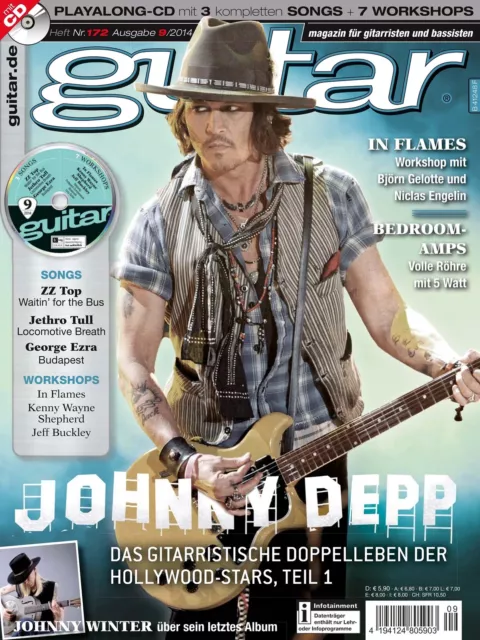 Guitar 09 2014 Avec Gitarre Playalongs Et Interview Johnny Depp