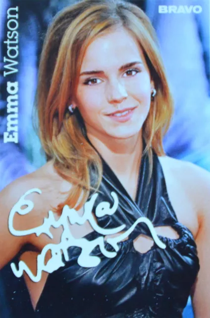 EMMA WATSON - Autogrammkarte - Signed Autograph Autogramm Clippings Fan Sammlung