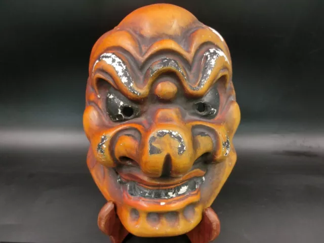 Giapponese Vintage Kagura Maschera Chidoh Tengu Noh Maschera Buono Stato