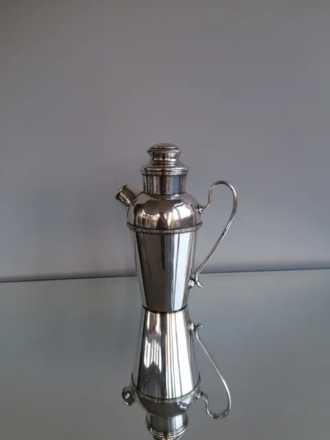 Antique English Art Deco Silver Plated Cocktail Shaker Rare Collectable
