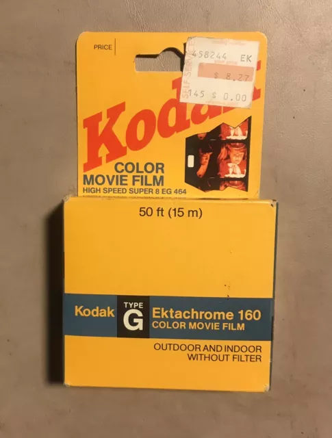 Vintage Kodak Type G Ektachrome 160 Super 8 464 Color Movie Film Sealed Exp 9/87