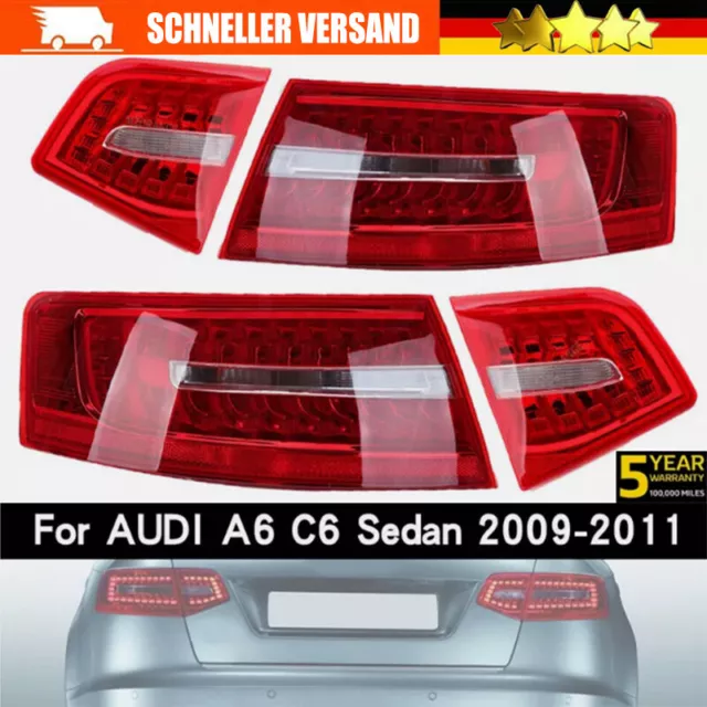 Paßt für Audi A6 C6 2009~2011 Schlussleuchte Links+Rechts Heckleuchte Rücklicht