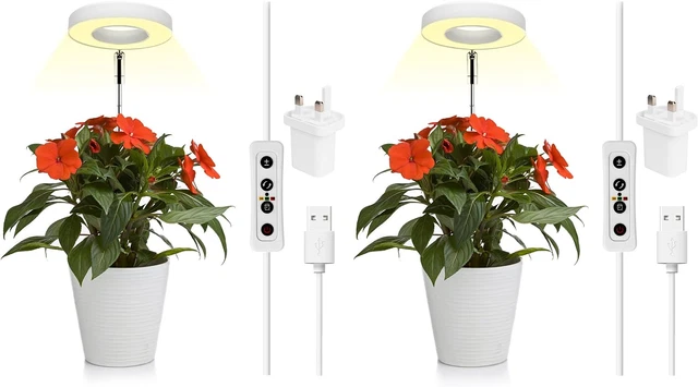 Onite Grow Lights for Indoor Plants, LED Plant Grow Lamp with USB Adapter 3/6/12