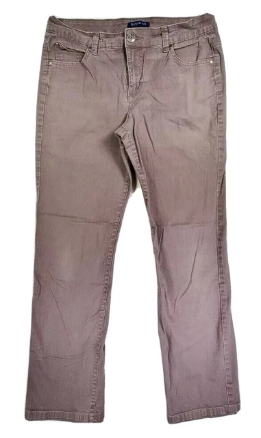Bandolino Jeans Samantha Women's Taupe Stretch Mid Rise Straight Leg Sz 10 Missy
