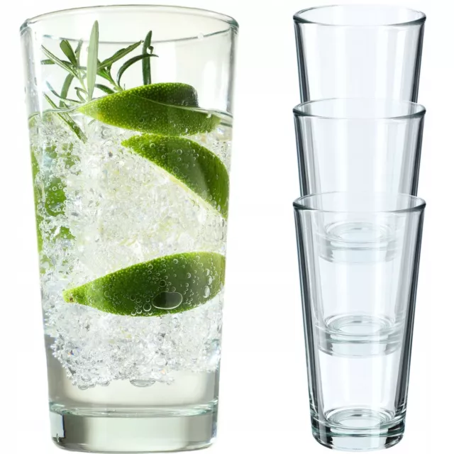 KADAX vasos para beber, vasos de cóctel de vidrio robusto, 4x340ml