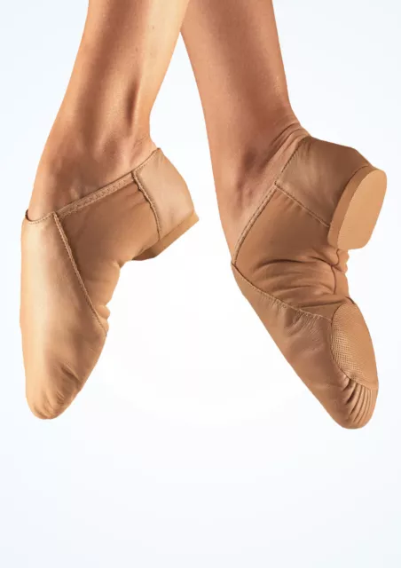 So Danca Jazzschuhe - Low Jazz Stiefel, geteilte Sohle Leder mit Stretch - Karamell