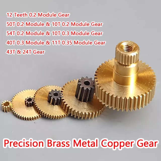 Precision Brass Metal Copper Gear Motor Transmission Gear Wheel Set Five Types