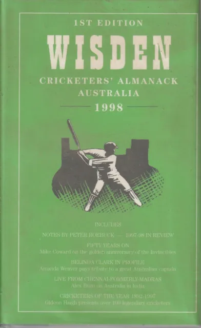 Cricket, Hc/Dj, Wisden Cricketers Almanac , Australia , 1998 1St Edition