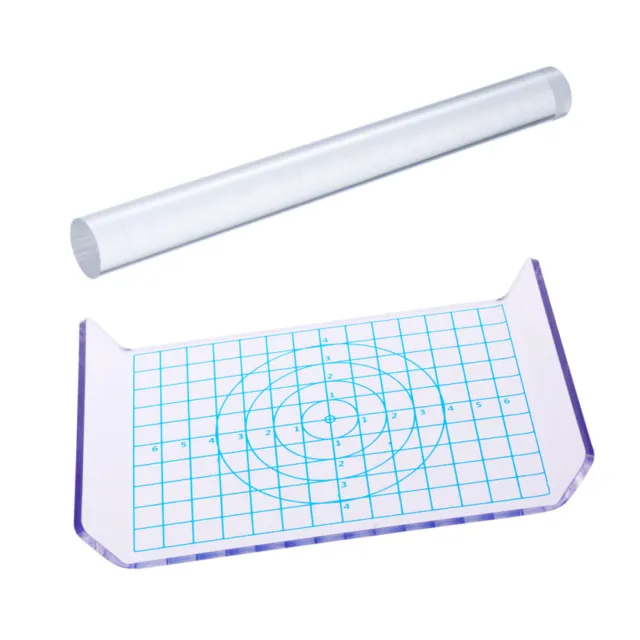 2pcs Acryl Roller Und Blatt Bord Mit Grid Für Ätherisches Modellierung Werkzeuge