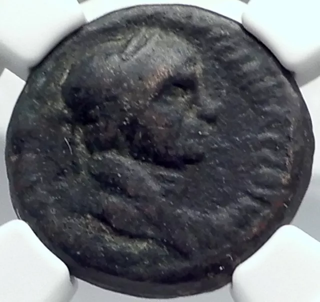 TRAJAN Ancient 115AD Caesarea Maritima Judaea Samaria Roman Coin NGC i82215