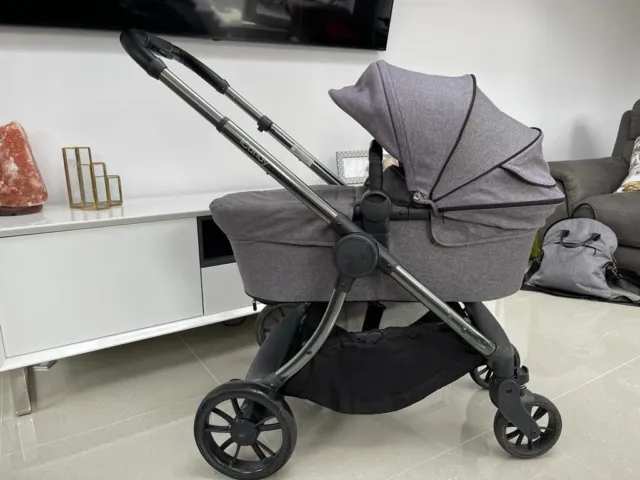 iCANDY LIME LIFESTYLE CHARCOAL GREY PRAM 3 IN 1 TRAVEL SYSTEM SET