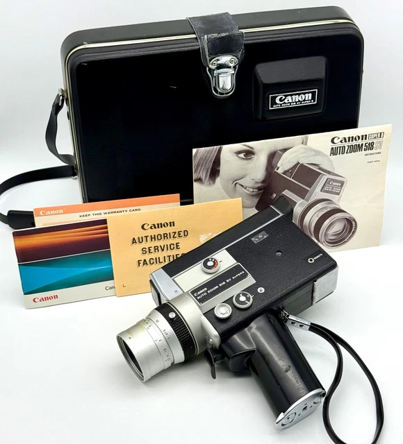 Canon AUTO ZOOM 518 SV SUPER 8　専用ケース付き Vintage Canon Auto Zoom 518 Super 8 Camera & Case Made in