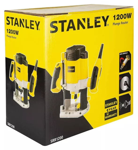 Stanley 1200W 55mm Vitesse Variable Toupie SRR1200, 220V 3