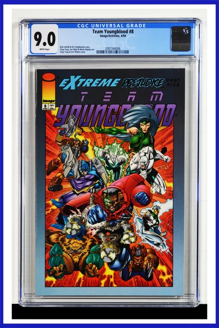 Team Youngblood #8 CGC Graded 9.0 Image April 1994 White Pages Comic Book