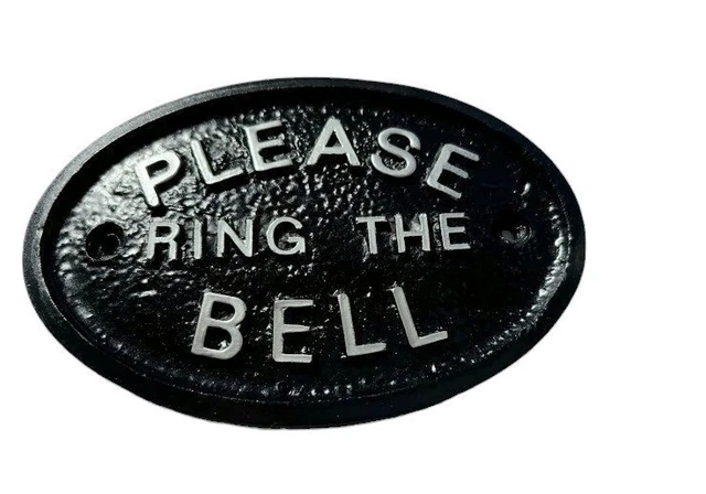 PLEASE RING THE BELL - Maison Porte Plaque Signe Jardin - Tout Neuf