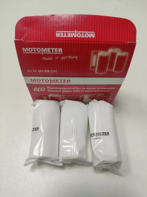 3 Rollen Motometer Thermodruckerpapier für Fahrtenschreiber, made in Germany