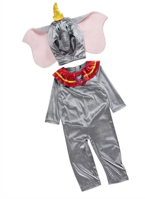 Costume abito elegante bambino bambina Disney Dumbo età unisex 1-4 anni elefante