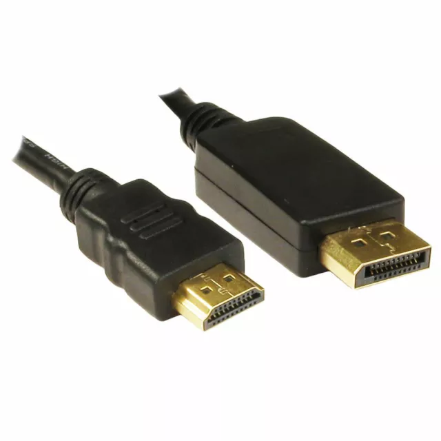 2m DisplayPort Plug to HDMI Male Plug Display/Monitor/TV Cable [007341]